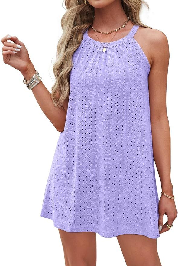 WIHOLL Swimsuit Cover Up for Women Crochet Hollow Out Summer Dresses for Women 2024 | Amazon (US)