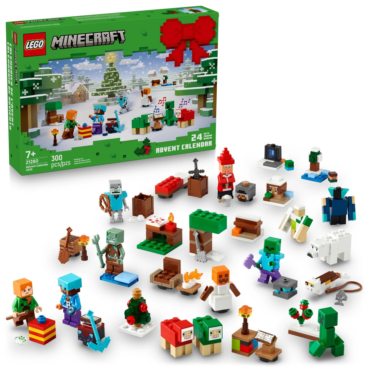 LEGO Minecraft Advent Calendar 2025 Building Toy - Kids Holiday Countdown Set for Boys & Girls, A... | Walmart (US)