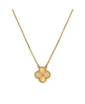 Pre-Owned Van Cleef & Arpels Vintage Alhambra Pendant Necklace Guilloche 18K Gold  | Bloomingdale... | Bloomingdale's (US)