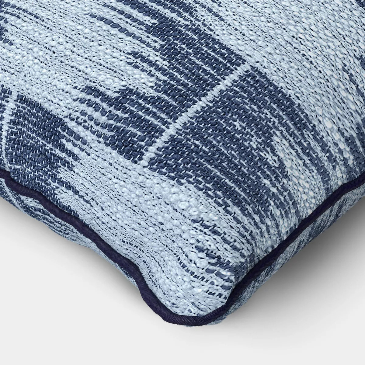 14"x20" Ikat Woven Lumbar Pillow Light Blue/Navy - Threshold\u2122 | Target