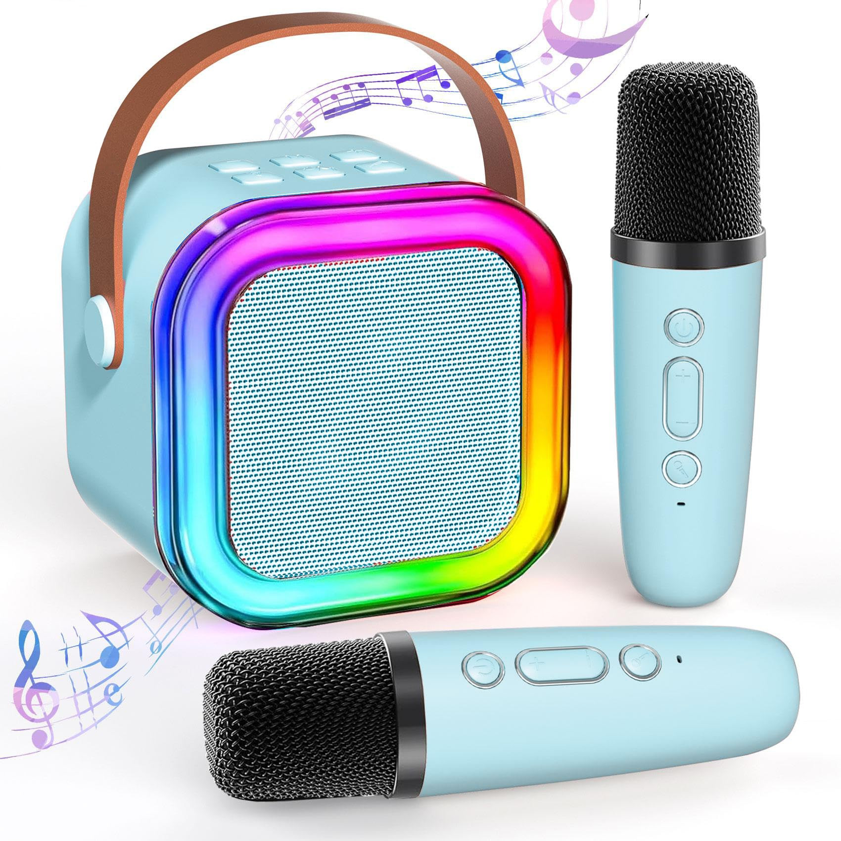 Mini Karaoke Machine for Kids Ages 2-12, Portable Bluetooth Karaoke Speaker with LED Party Lights... | Amazon (US)