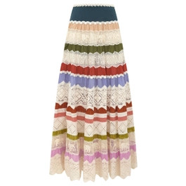 Indra Lace Stripe Midi Skirt            
        
            

    
    
    











    

 ... | ZIMMERMANN (US, CA, EU, MENA)