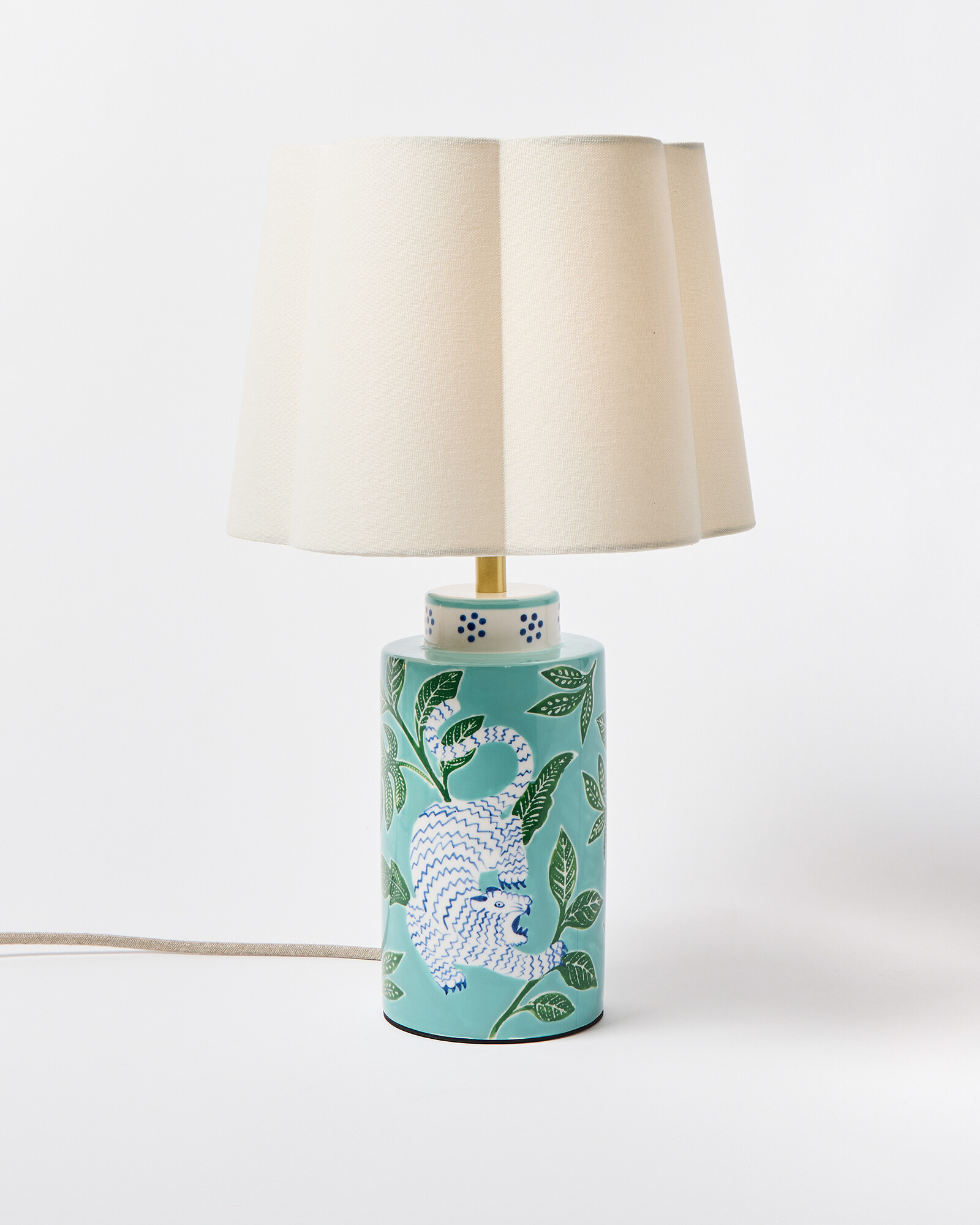 Tigris Blue Ceramic Desk & Table Lamp | Oliver Bonas | Oliver Bonas (Global)
