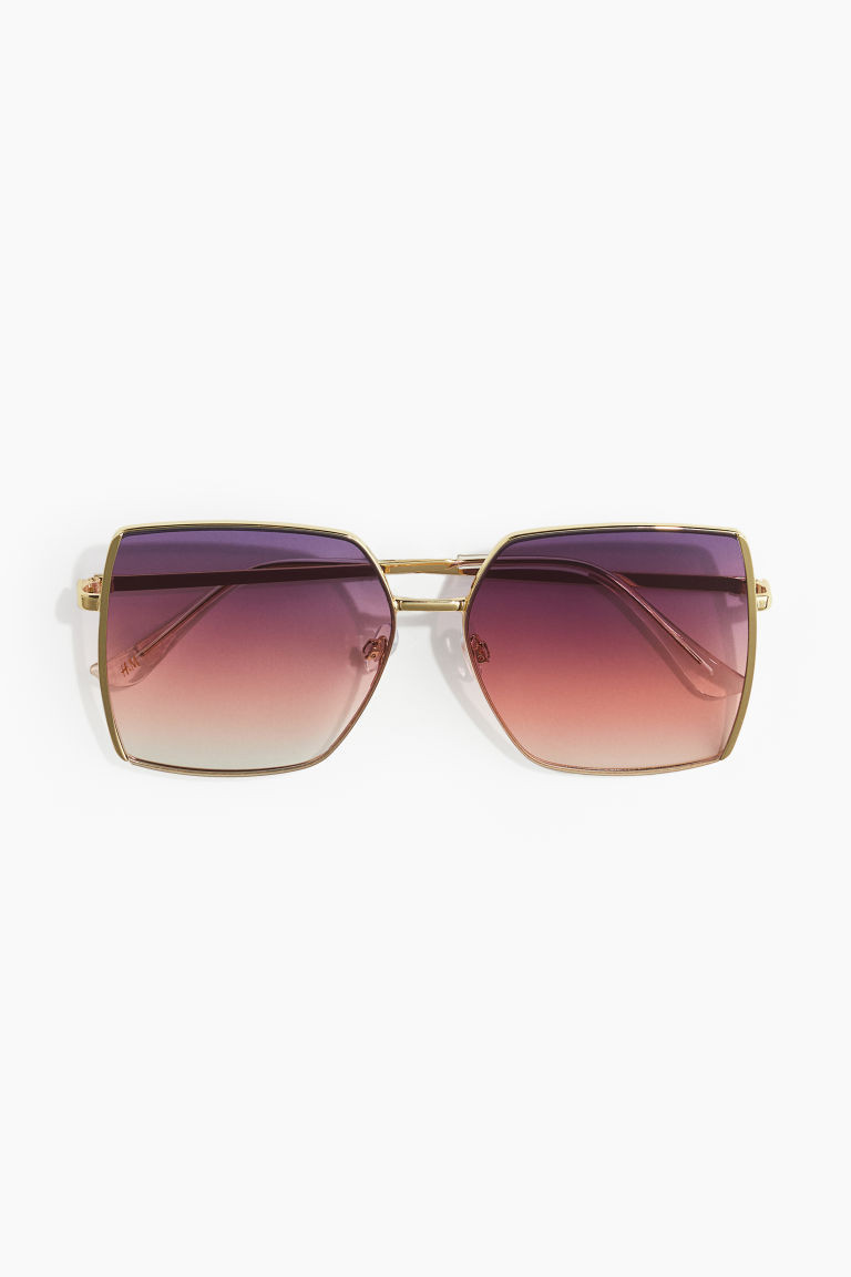 H & M - Square Sunglasses - Gold | H&M (US + CA)
