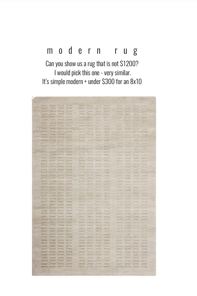 I get it. 

Modern rug / neutral rug / neutral home 
Living room / bedroom. 

#LTKHome
