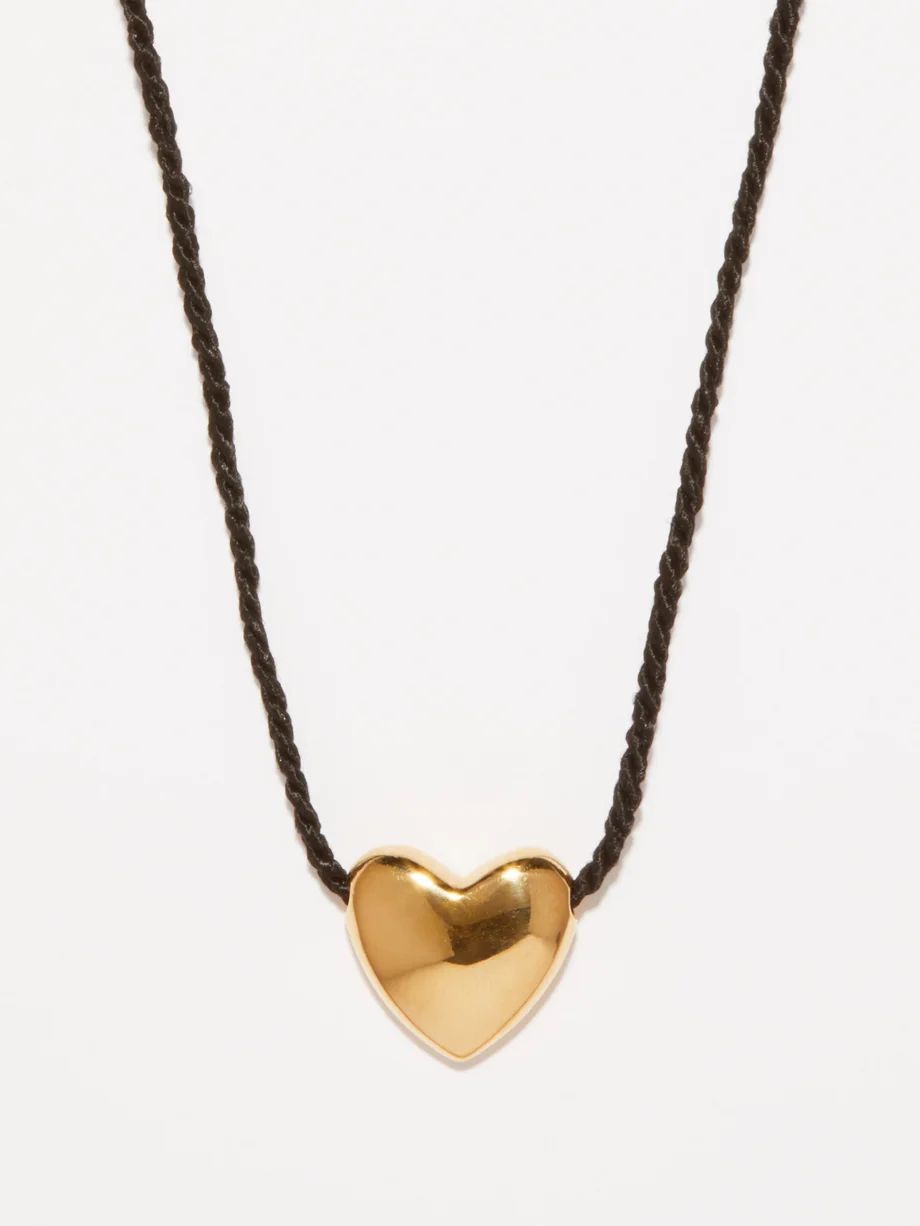 Heart small 14kt gold-plated pendant necklace | Matches (US)