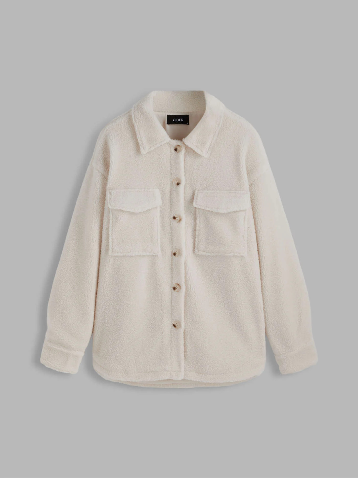 Teddy Fleece Shacket With Pockets | Cider