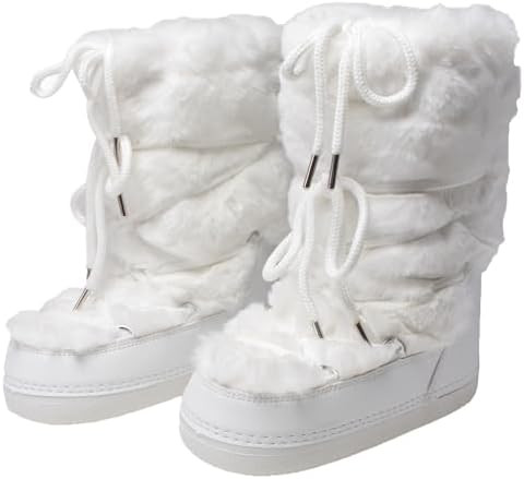 ZHENAIYISHENG Faux Fur Boots for Women - Fuzzy Fluffy Furry Water Resistant Snow Boots for Women ... | Amazon (US)