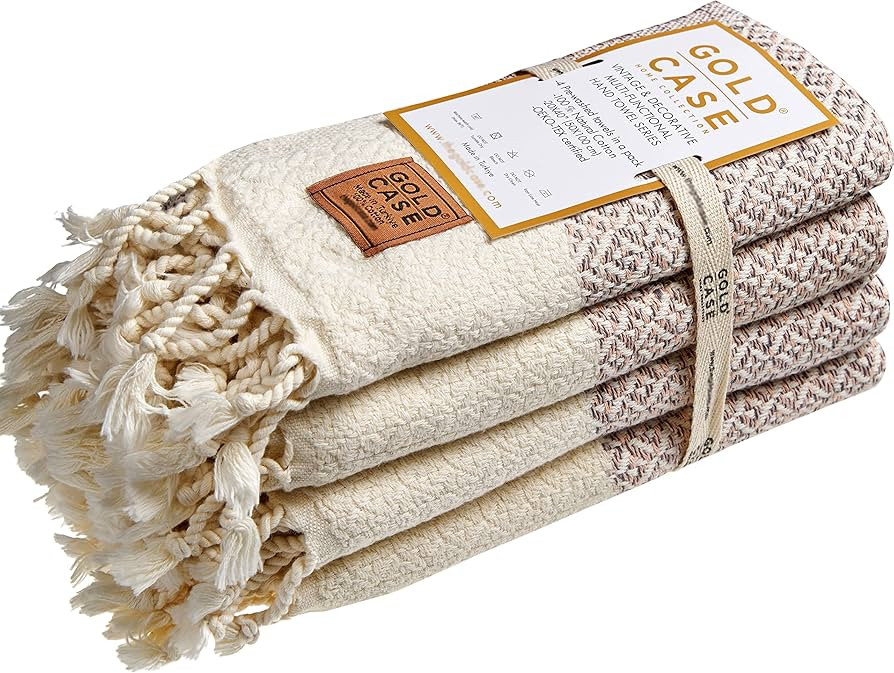 Aphrodite Original Turkish Hand Towels by Gold CASE - Set of 4-20x40 100% Cotton Decorative Towel... | Amazon (US)