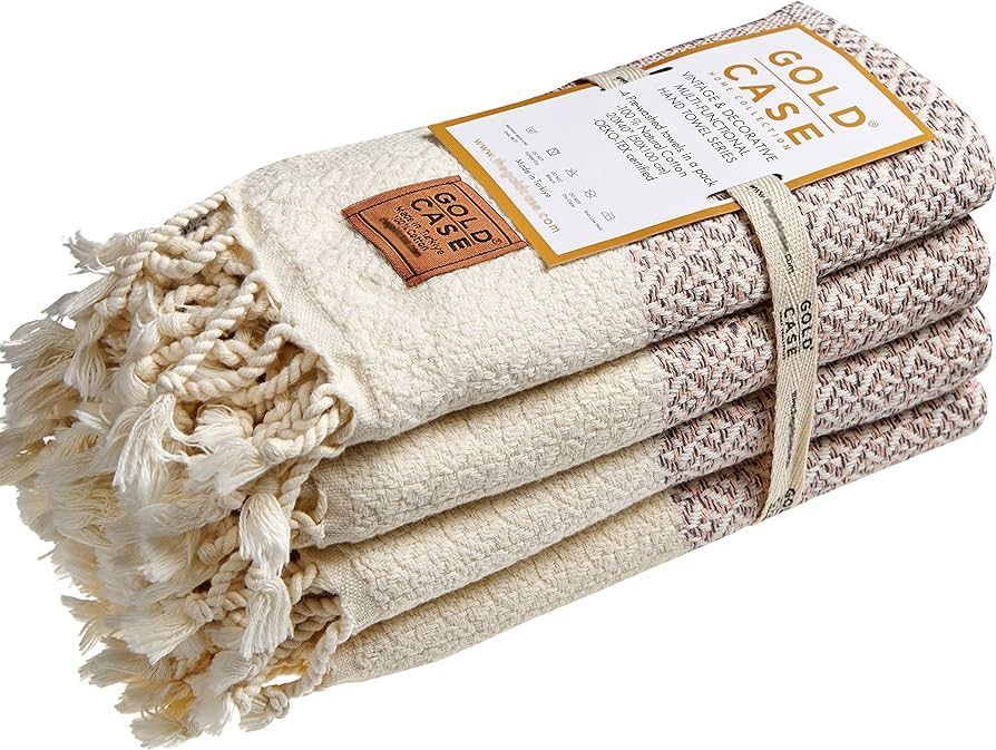 Aphrodite Original Turkish Hand Towels by Gold CASE - Set of 4-20x40 100% Cotton Decorative Towel... | Amazon (US)