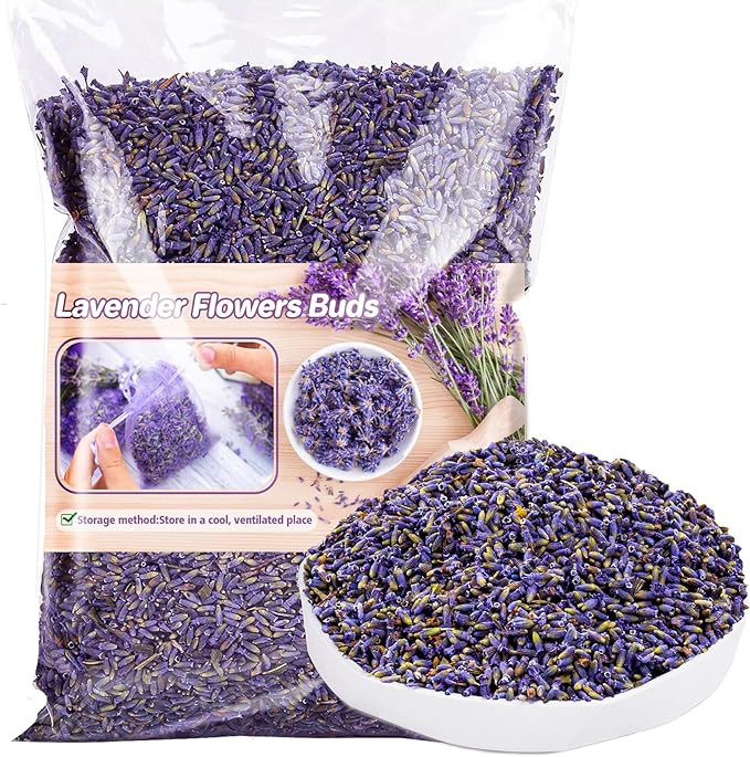 Sukh 3OZ Dried Lavender Flowers - Lavender Buds Sachets Bags for Drawers Closets Fresh Scents Lav... | Amazon (US)