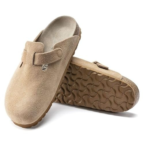 Birkenstock - Boston BS Suede Leather Clog with Soft Footbed and EVA Sole - Clay - 1022570 | Amazon (US)