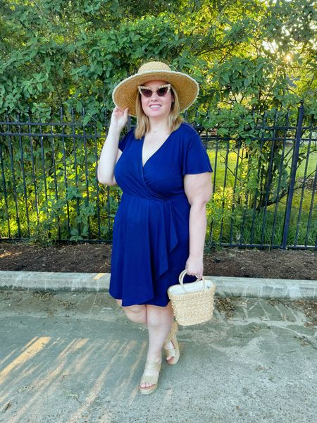 Navy dress with straw and pearl accessories is giving all the classic summer vibes 

#LTKPlusSize #LTKSeasonal #LTKStyleTip