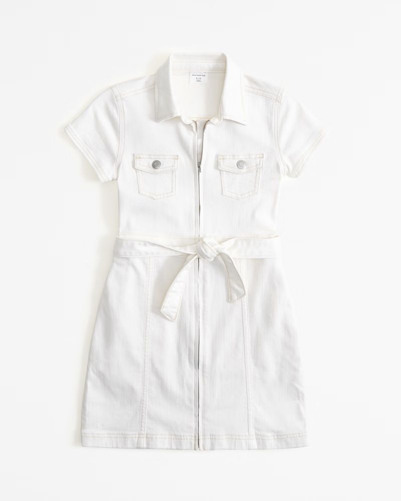 girls belted denim dress | girls dresses & rompers | Abercrombie.com | Abercrombie & Fitch (US)