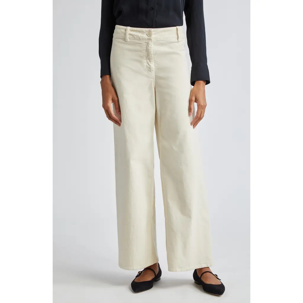 Nili Lotan Megan Wide Leg Pants in Stone at Nordstrom, Size 12 | Nordstrom