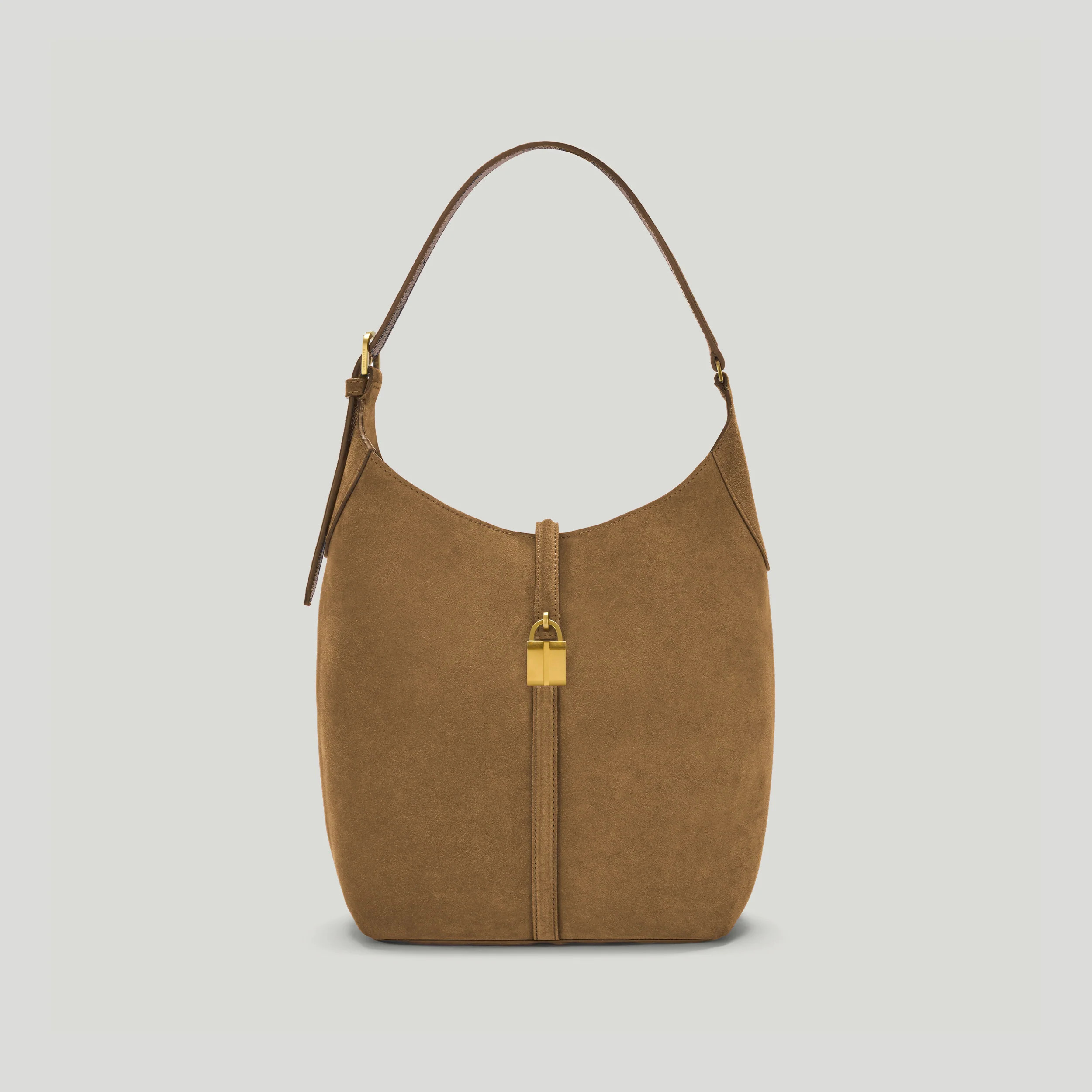DeMellier The Siena Bucket in Tobacco Suede Leather Shoulder bag | DeMellier