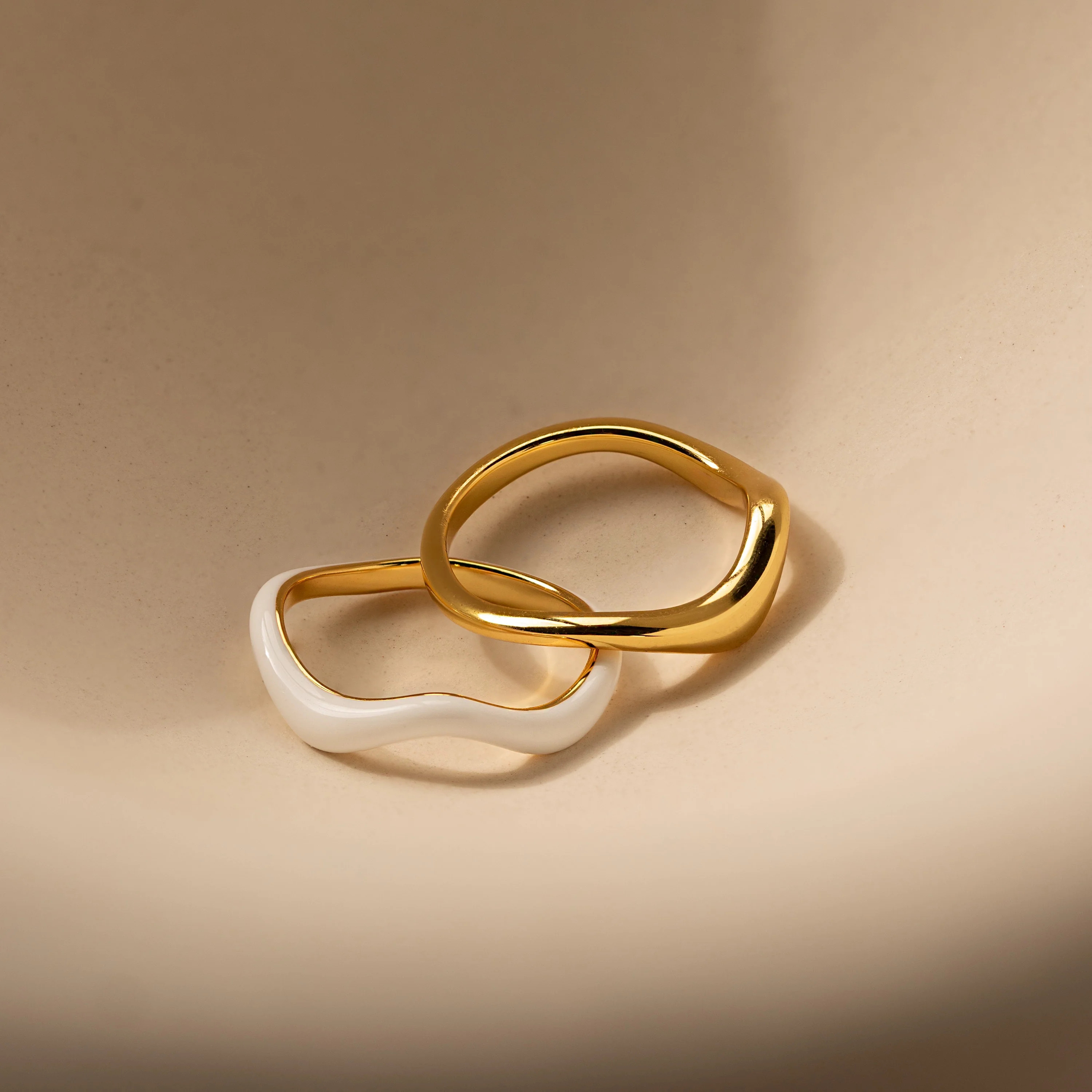 Duo Wave Ring Set | Caitlyn Minimalist