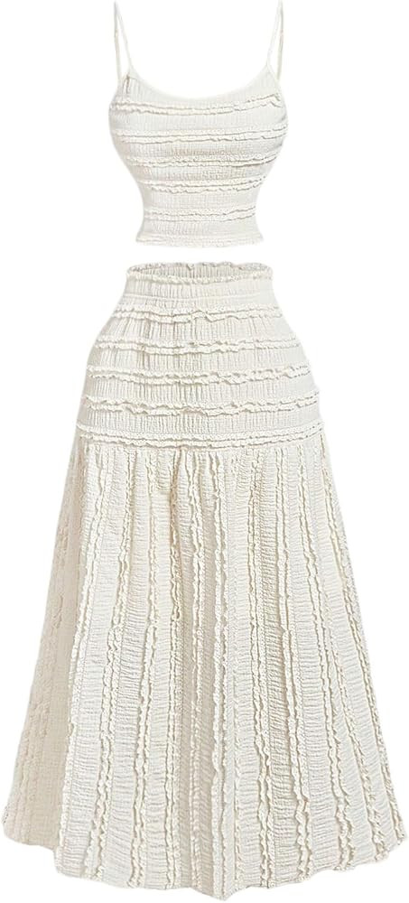 SOLY HUX Women's Summer Camisole and Long Skirts 2 Piece Skirt Set Beach Vacation Outfits | Amazon (US)