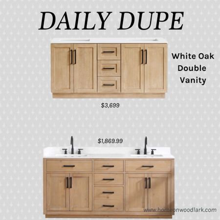 Daily Dupe:  Double vanity.  These two vanities are so similar.  Big price difference though.  


Pottery Barn double vanity.  Wayfair double vanity.  

#LTKsalealert #LTKstyletip #LTKhome