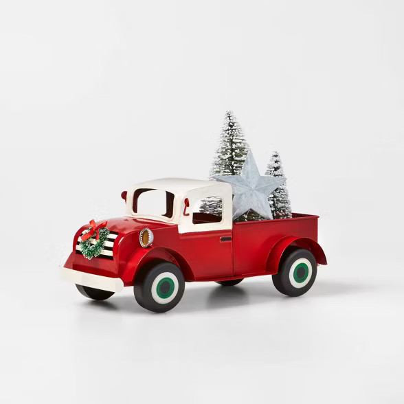 Large Metal Truck Decorative Figurine Red - Wondershop™ | Target