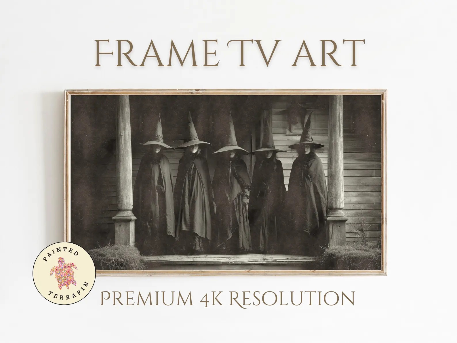 Vintage Witches Photo Frame TV Art | Haunted Halloween Tintype Style | Digital Download for Samsu... | Etsy (Global)