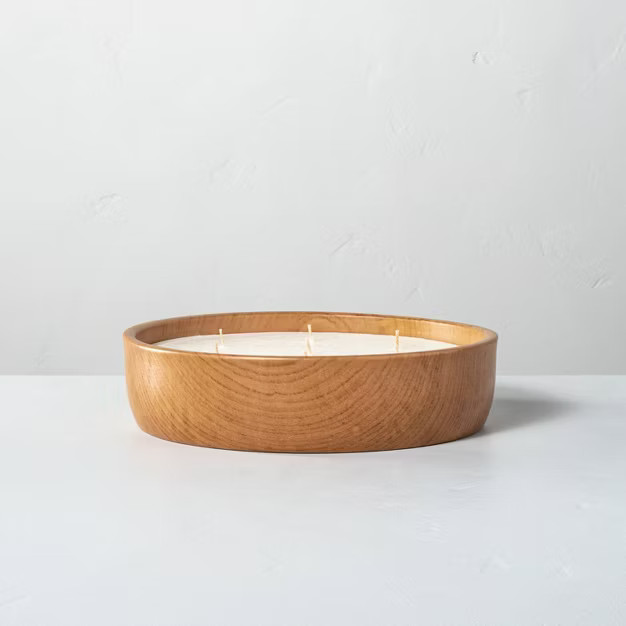 42oz Oak & Lavender Large 7-Wick Faux Wood Seasonal Candle - Hearth & Hand™ with Magnolia | Target