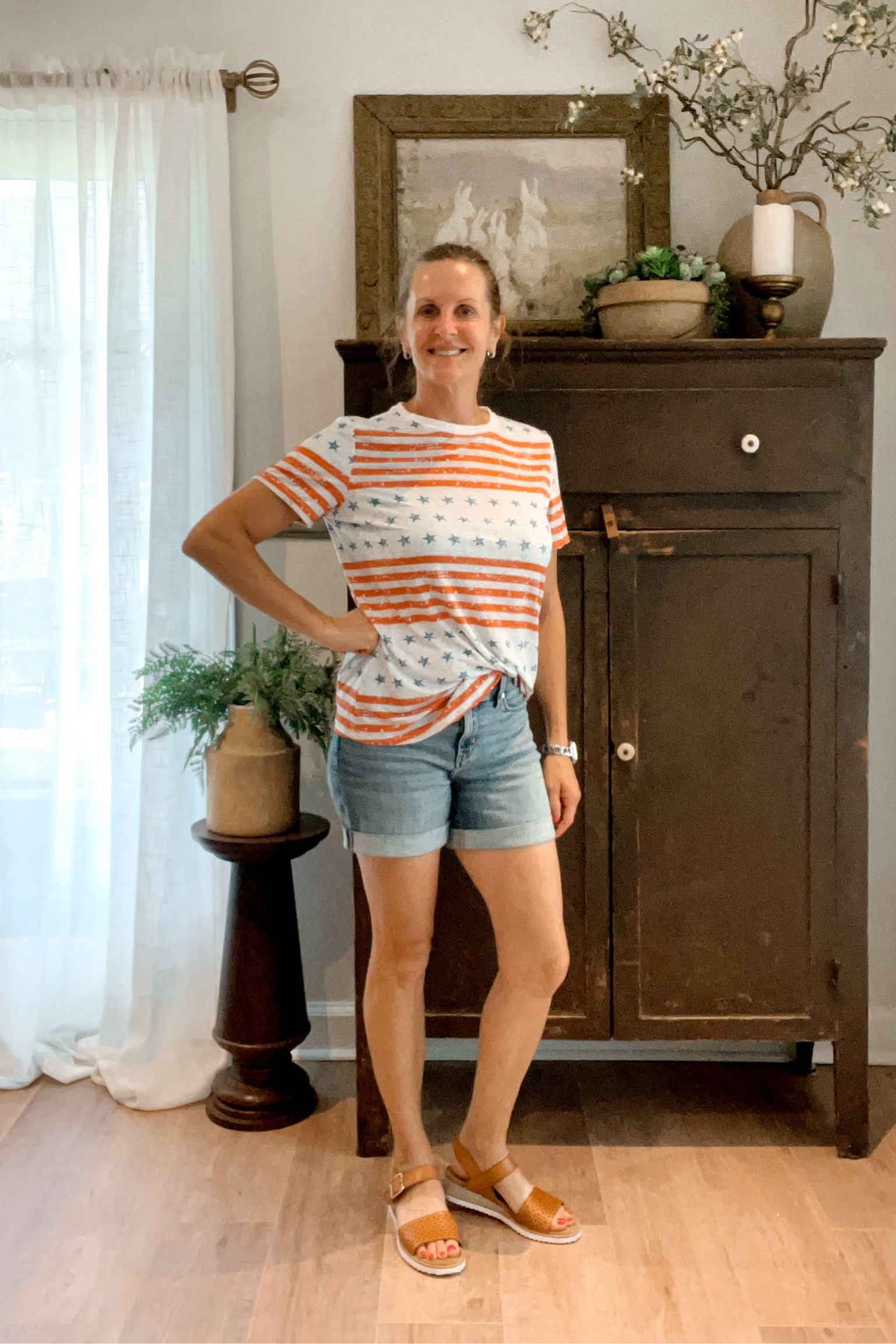 Amazon top - medium
WHBM jean shorts - size 2 ( size down)
Sketcher sandals - size 8

#LTKSaleAlert #LTKSeasonal #LTKOver40