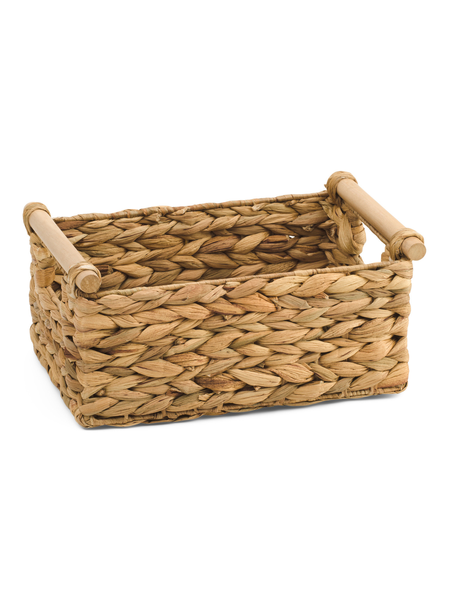5.5in Rectangular Basket With Wood Pole Accents | Office & Storage | Marshalls | Marshalls
