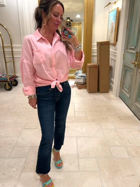 I love that I can style this Amazon linen top multiple ways! I’ve linked similar jeans and my exact heels - they’re such a statement piece

#LTKOver40 #LTKStyleTip #LTKVideo