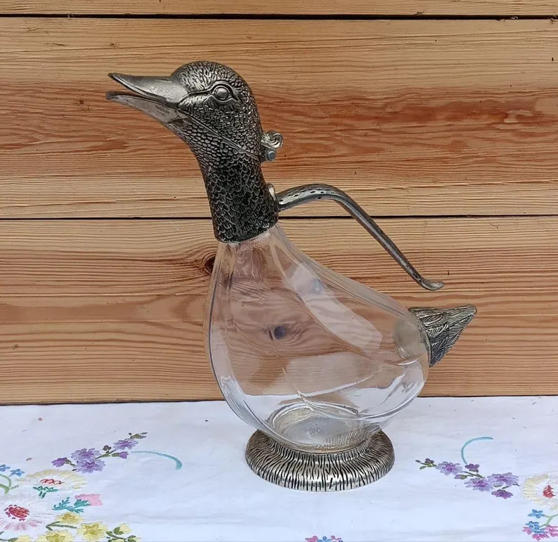 Vintage Duck Wine Decanter Mid Century, Antique Duck Carafe, Wine Carafe Bird Shaped, Table Servi... | Etsy (Global)