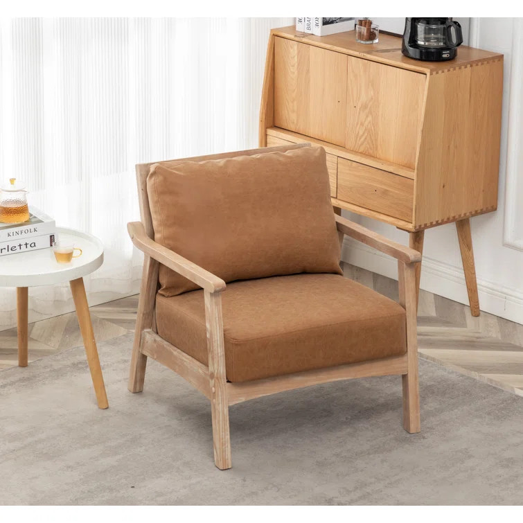 Marnisha Faux Leather Armchair (Set of 2) | Wayfair North America