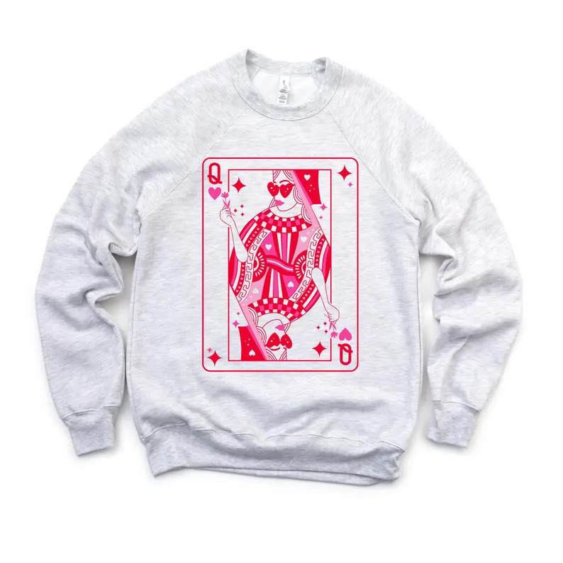Queen of Hearts Sweatshirt. Valentines Sweatshirt. - Etsy | Etsy (US)