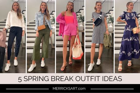 5 spring break outfit ideas 
- green @anthropologie pants: wearing size XS
- @able crossbody bag 15% off with code MERRICK15 
- @aerie coverups and swimsuit wearing size small 
- @merrickwhite collection dress wearing size XS 
- @anthropologie dress wearing size XS 

#LTKswim #LTKSeasonal #LTKtravel