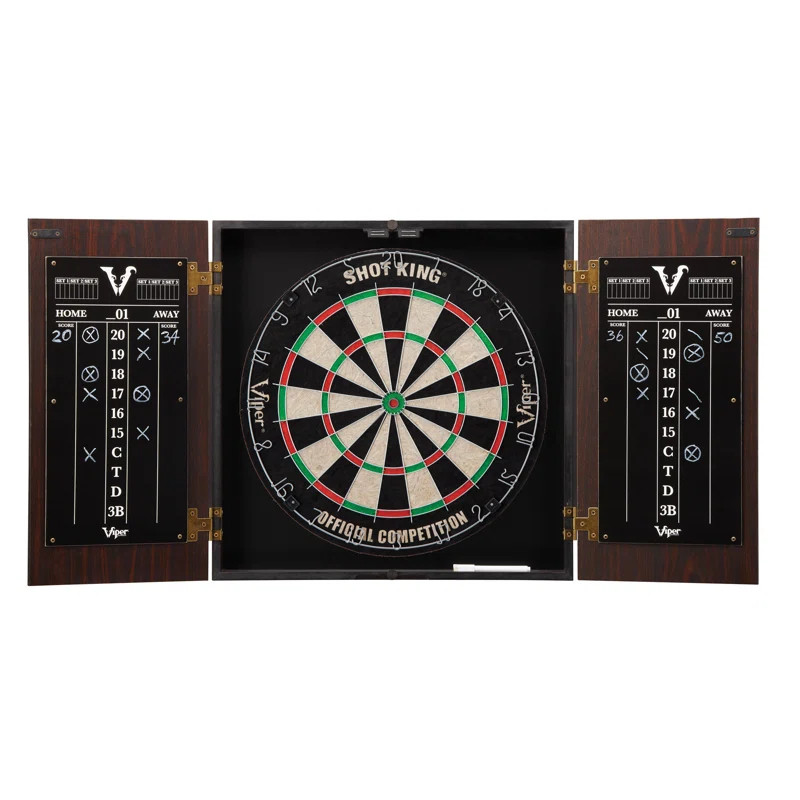 Viper Stadium Bristle Dartboard and Cabinet Set with Darts | Wayfair North America