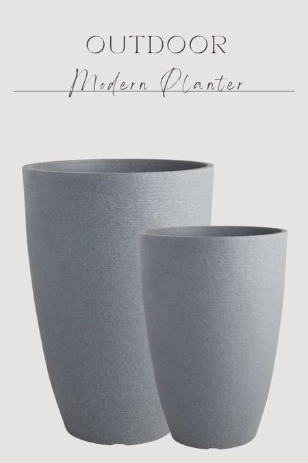 Outdoor concrete look modern style lightweight planters. Comes in 2 sizes and other colors as well 

#LTKHome #LTKSeasonal #LTKFindsUnder100