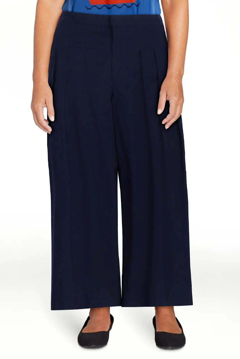 Free Assembly Women's and Women's Plus High Rise Wide Leg Pleated Culotte Pants, Sizes XS-XXL | Walmart (US)