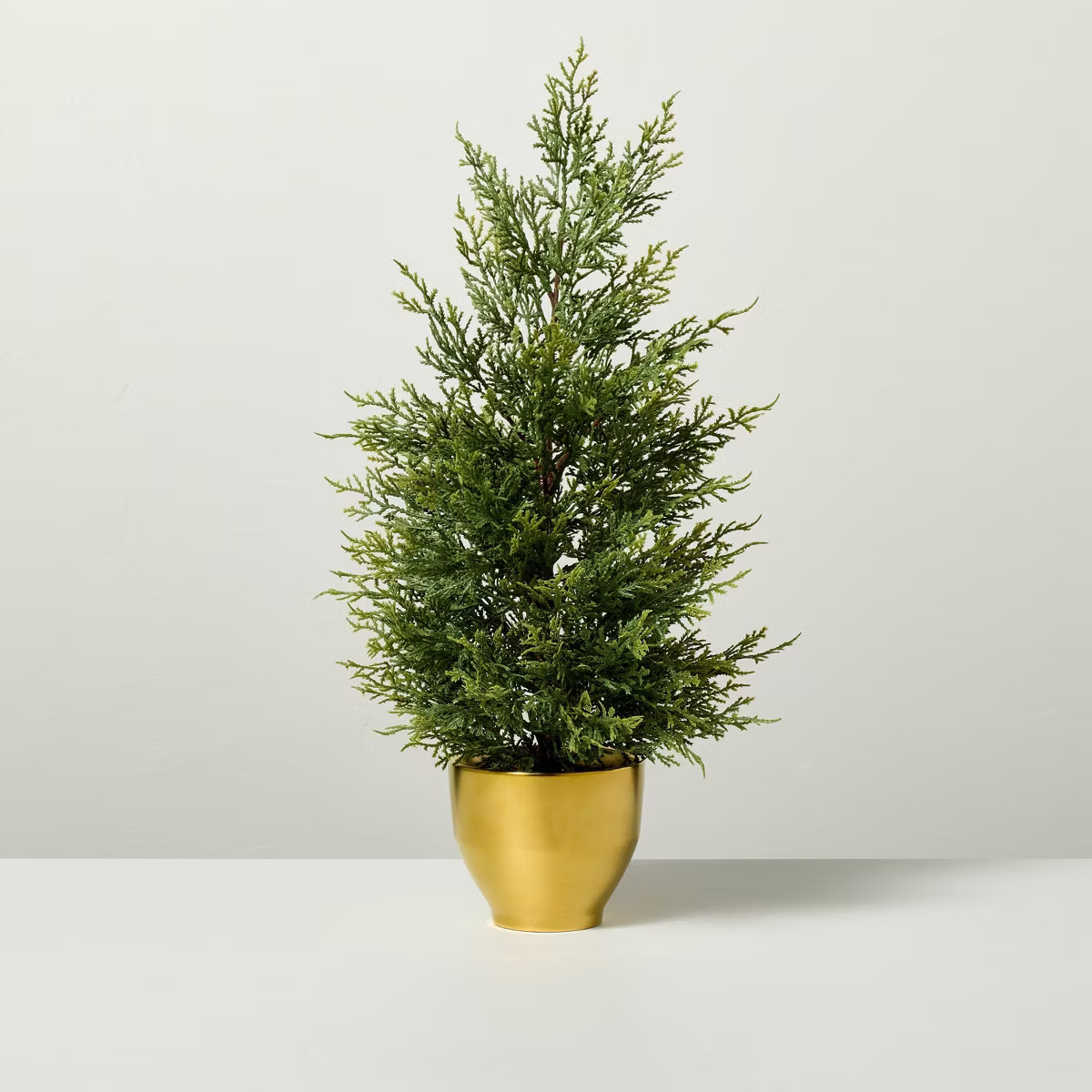 Faux Cypress Tree in Brass Pot - Hearth & Hand™ with Magnolia | Target