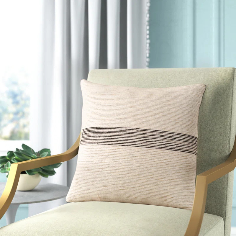 Cason Embroidered Cotton Blend Throw Pillow | Wayfair North America