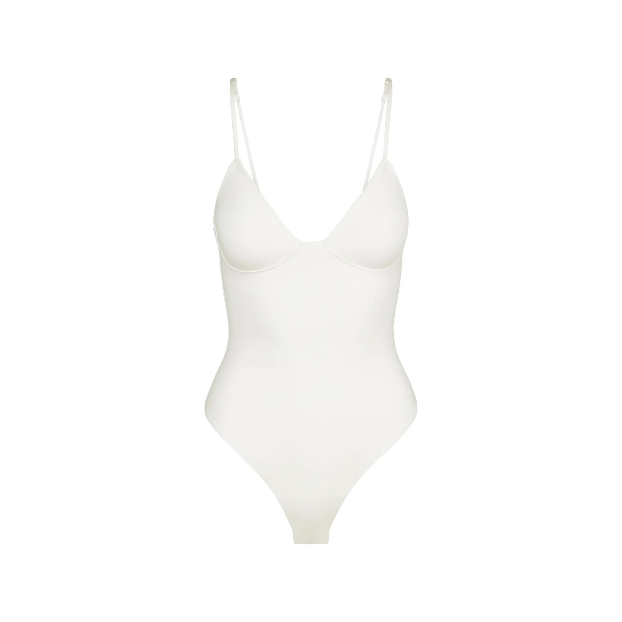 COTTON SHAPEWEAR THONG BODYSUIT | MARBLE | SKIMS | SKIMS (US)
