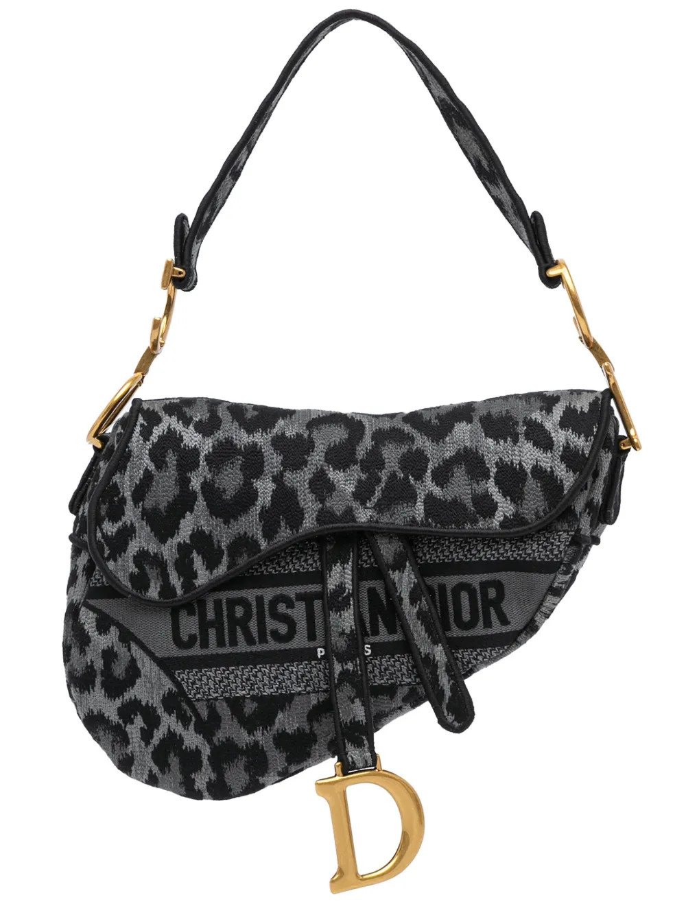 Christian Dior Pre-Owned 2021 Canvas Mizza Saddle shoulder bag - Grey | Farfetch Global