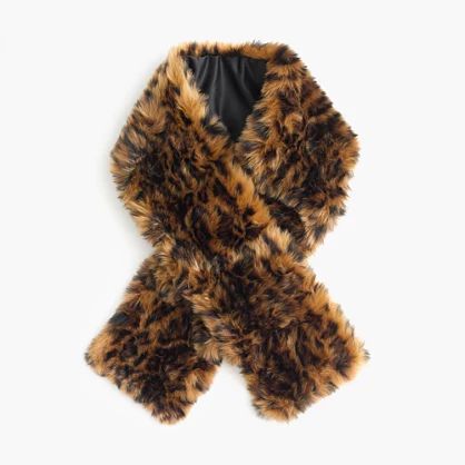 Leopard faux-fur stole | J.Crew US