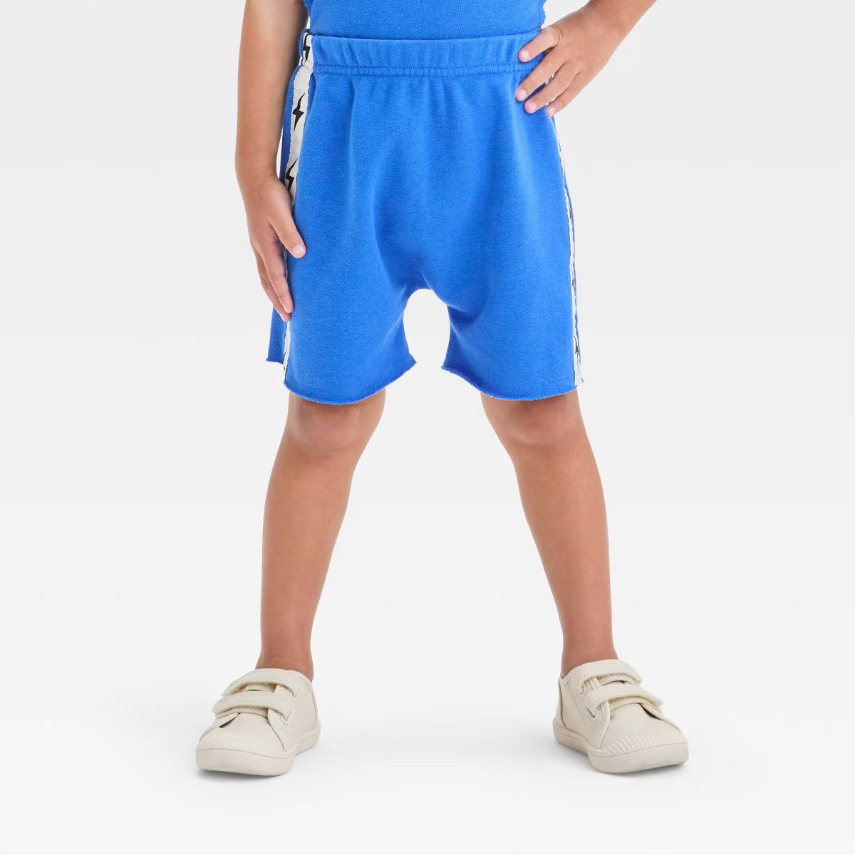 Grayson Mini Toddler Boys' Short Sleeve Wave French Terry Pullover and Shorts Set - Blue | Target