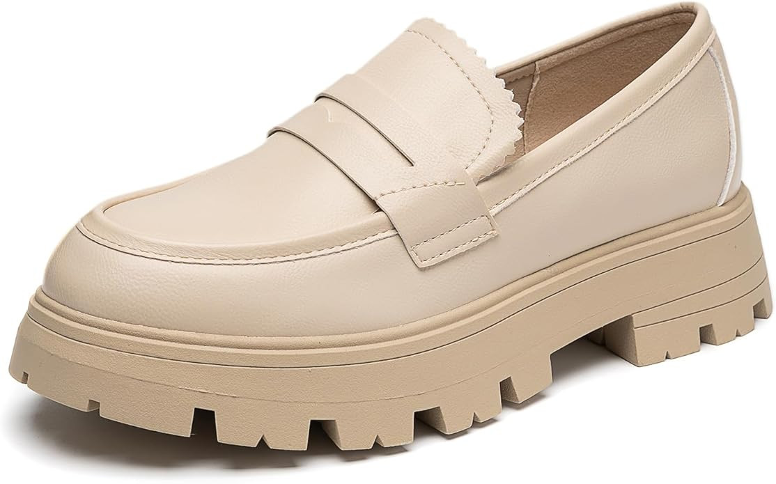 Cestfini Platform Loafers for Women - Chunky Loafers Women Shoes Penny Loafers Slip On Comfort Ca... | Amazon (US)