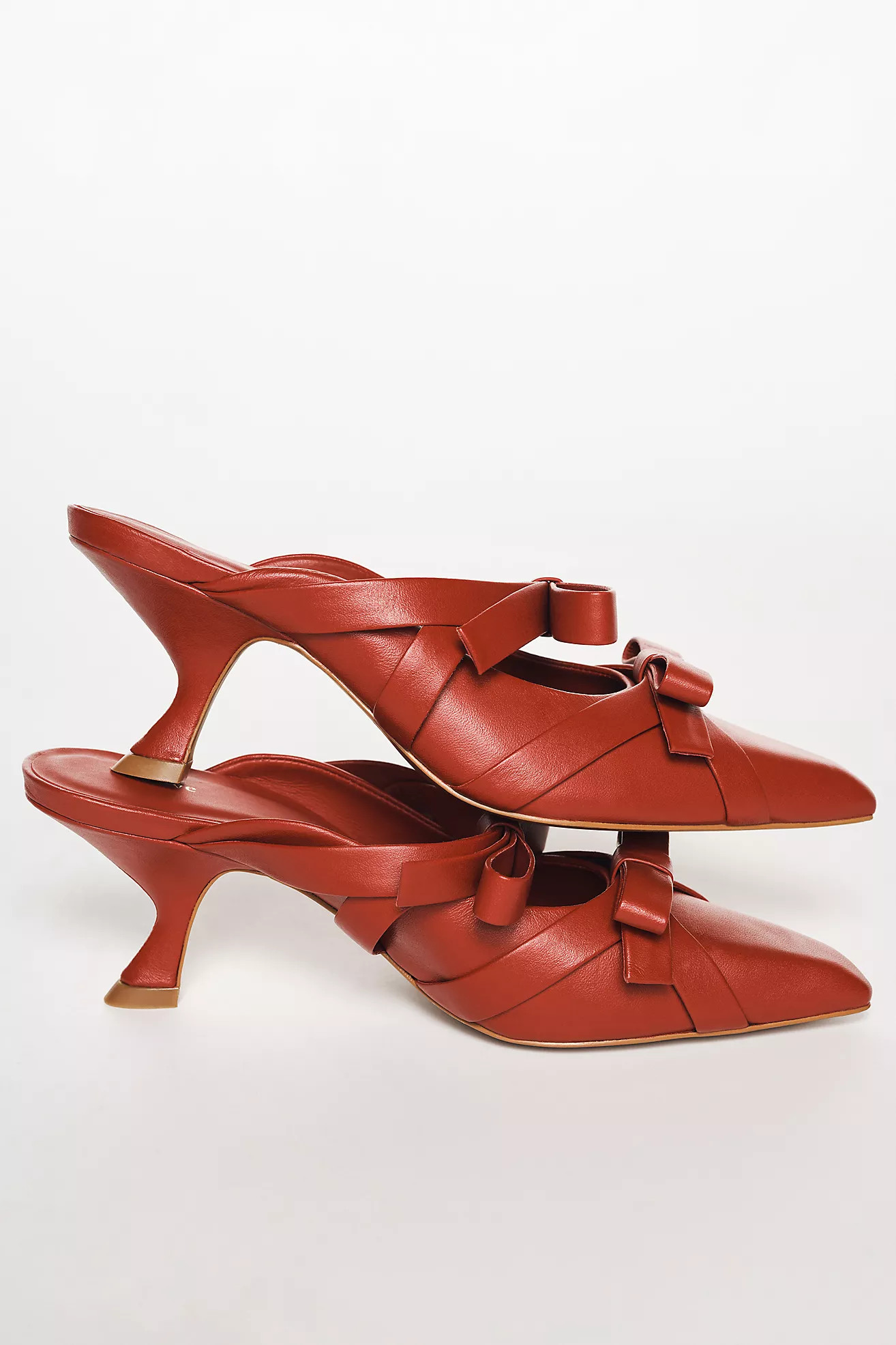 Maeve Double Bow Heeled Mules | Anthropologie (US)