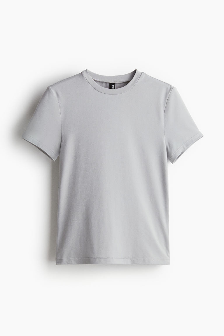 H & M - Fitted T-shirt - Gray | H&M (US + CA)