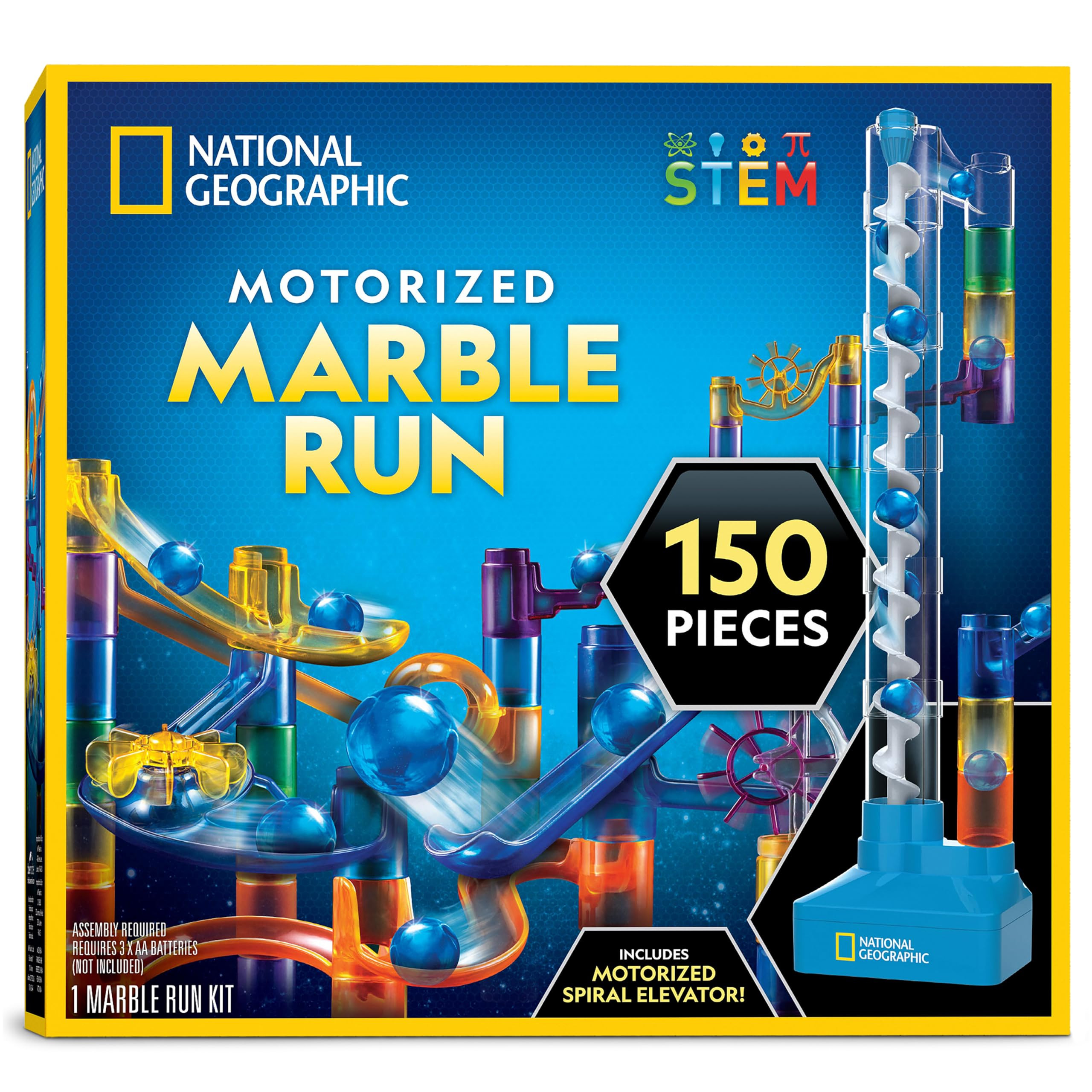 National Geographic Marble Run with Motorized Elevator - 95-Piece Marble Maze Kit with Motorized ... | Amazon (US)