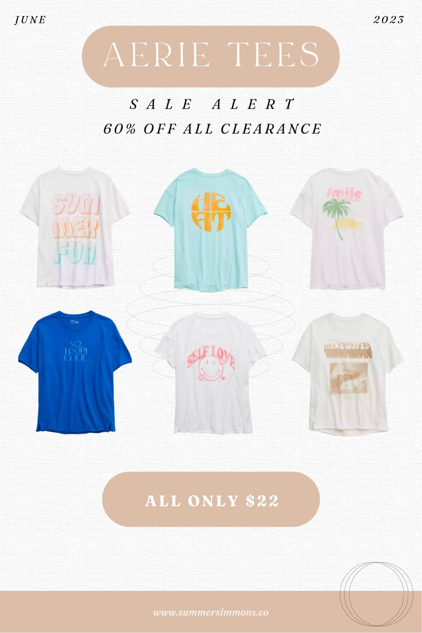 Check out these Aerie T’s on sale right now for only $22 each 🖤 all clearance is 60% off for a limited time! Snag em while you can! 
• 
#aeriefinds #aerieclearance #onsalenow #comfytees #graphictees

#LTKSeasonal #LTKFind