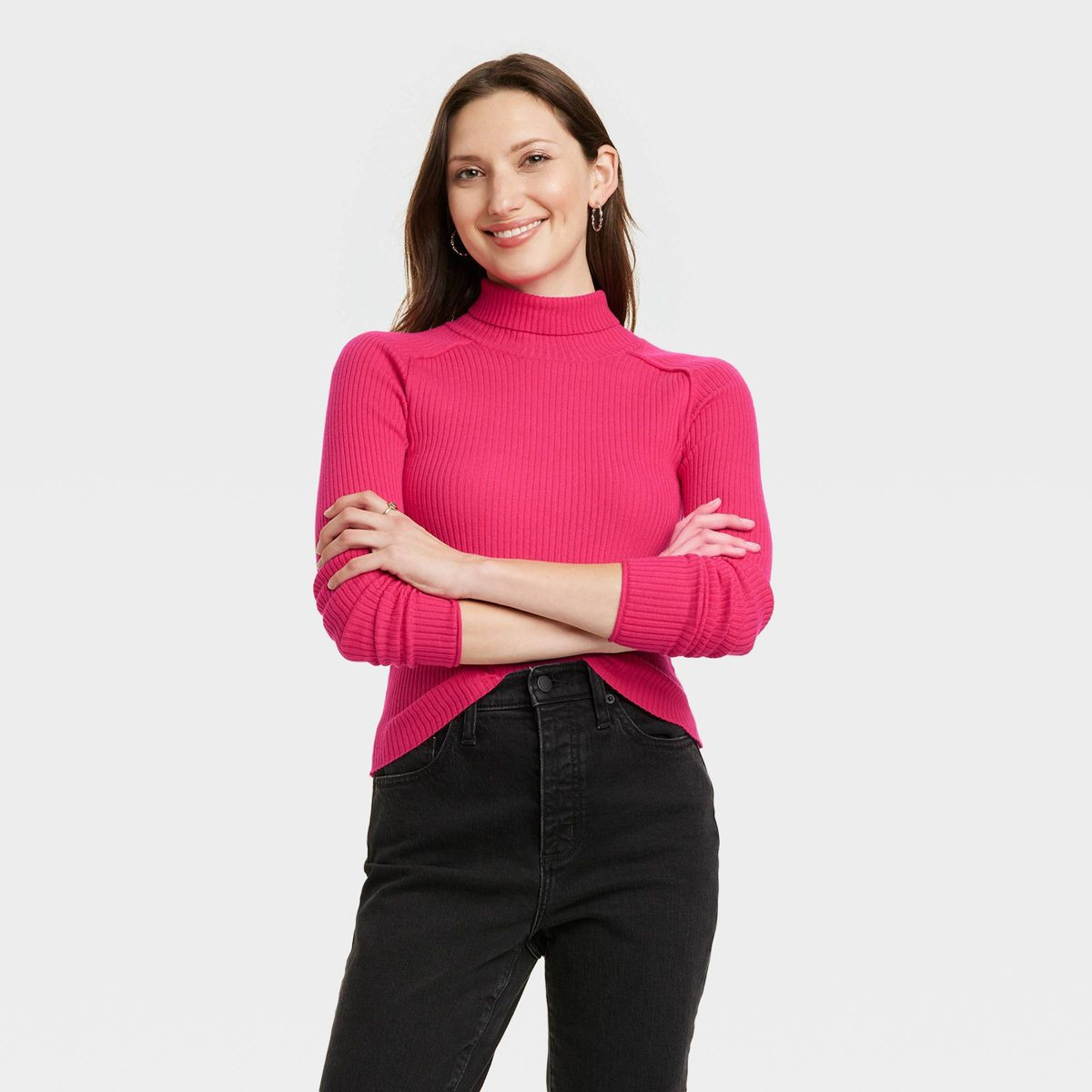 Women's Shrunken Rib Turtleneck Pullover Sweater - Universal Thread™ | Target