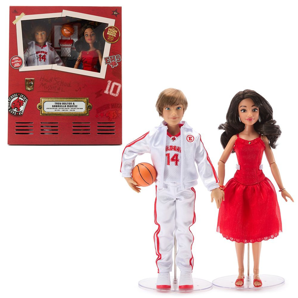 Troy Bolton and Gabriella Montez Limited Edition Collector Doll Set – High School Musical 20th ... | Disney Store