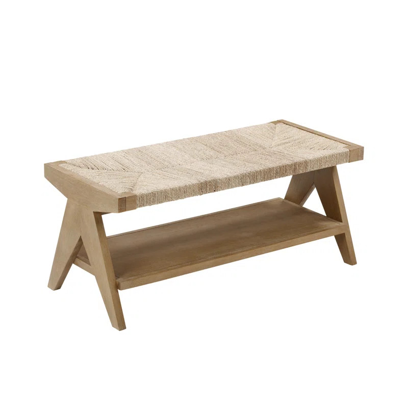 Beacon Jute Upholstered Storage Bench | Wayfair North America